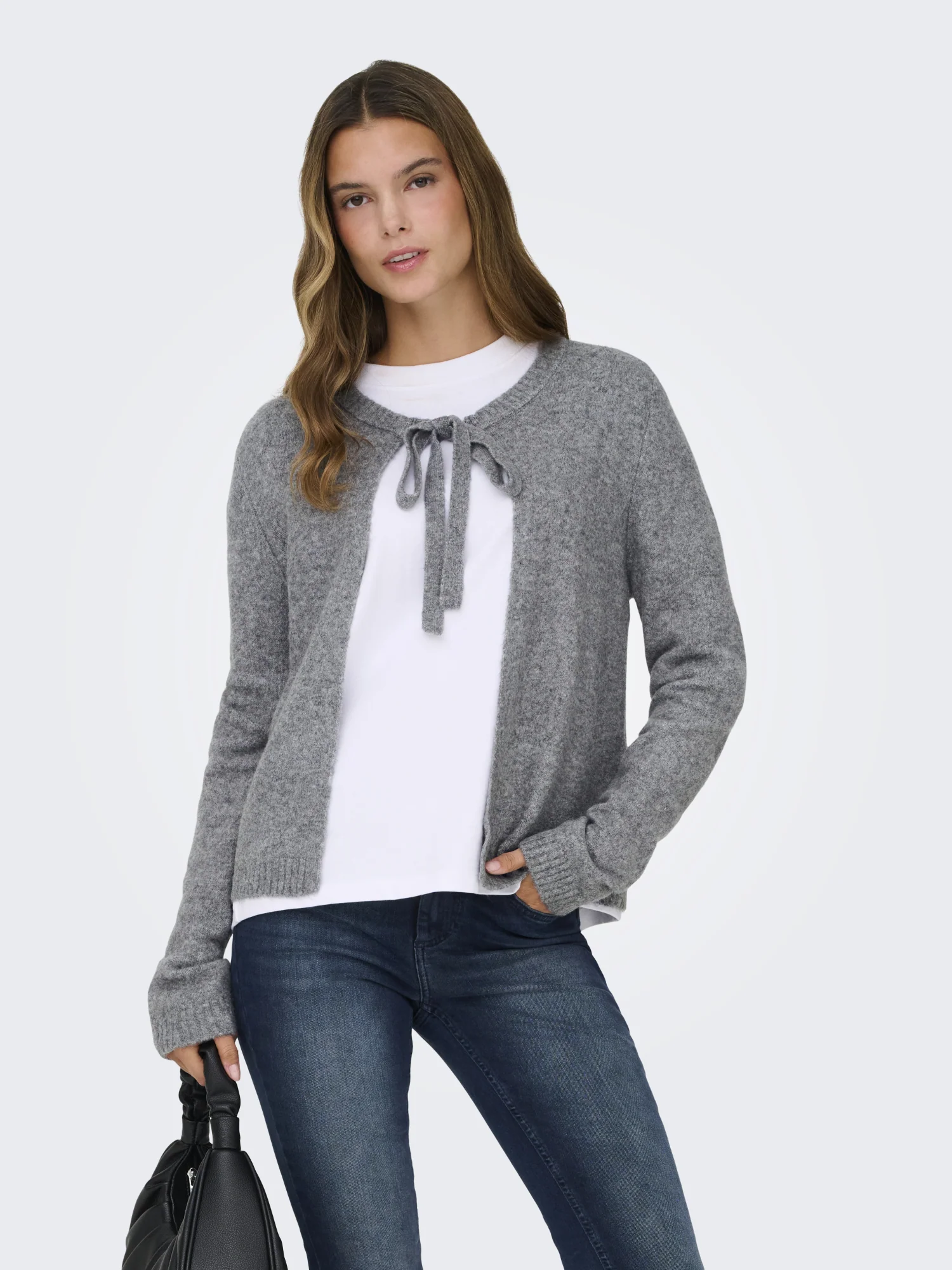 Strickweste mit Schleife vorne - Image 2