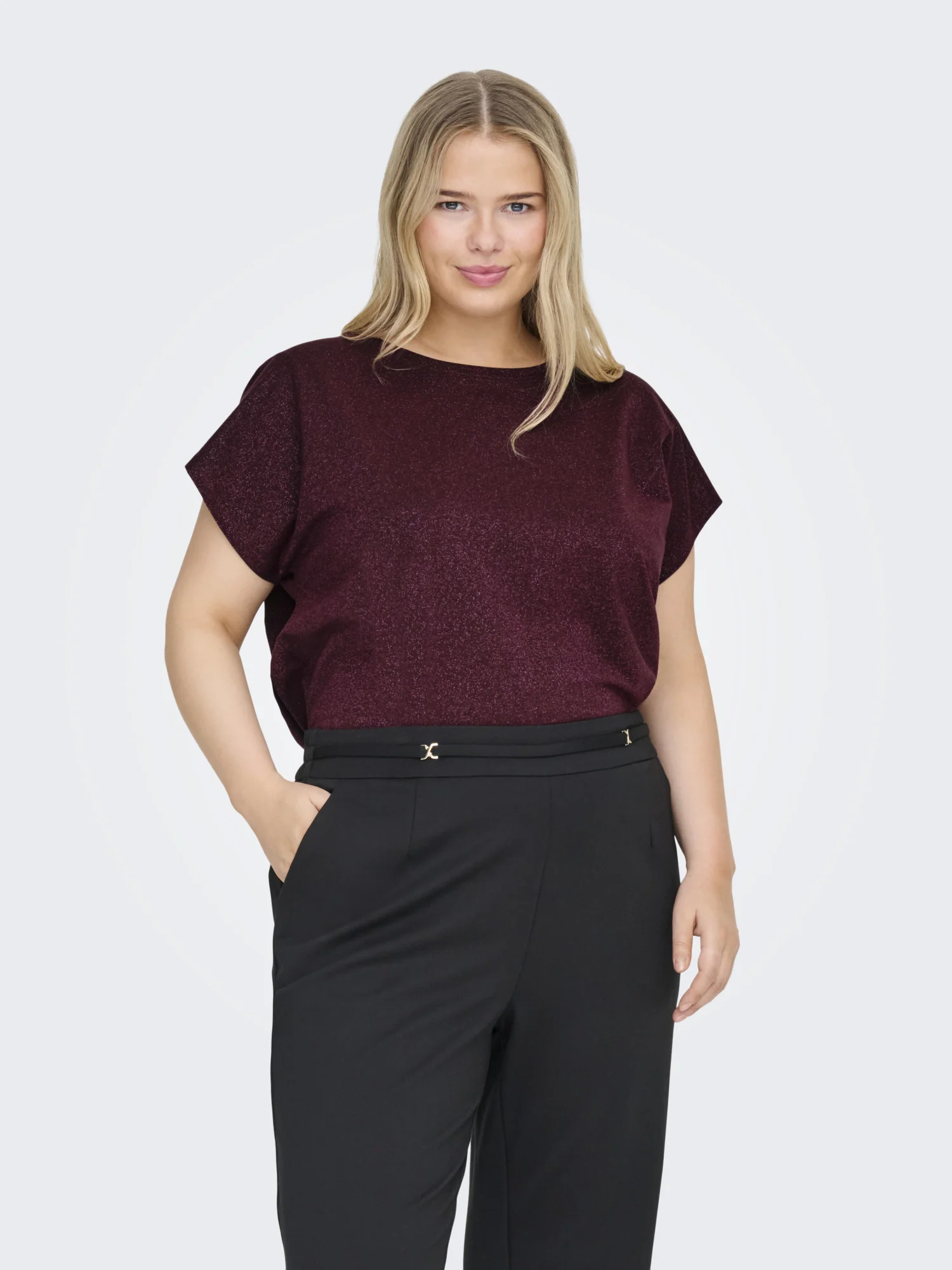 Blusenshirt mit Glitzer-Effekt - Image 2