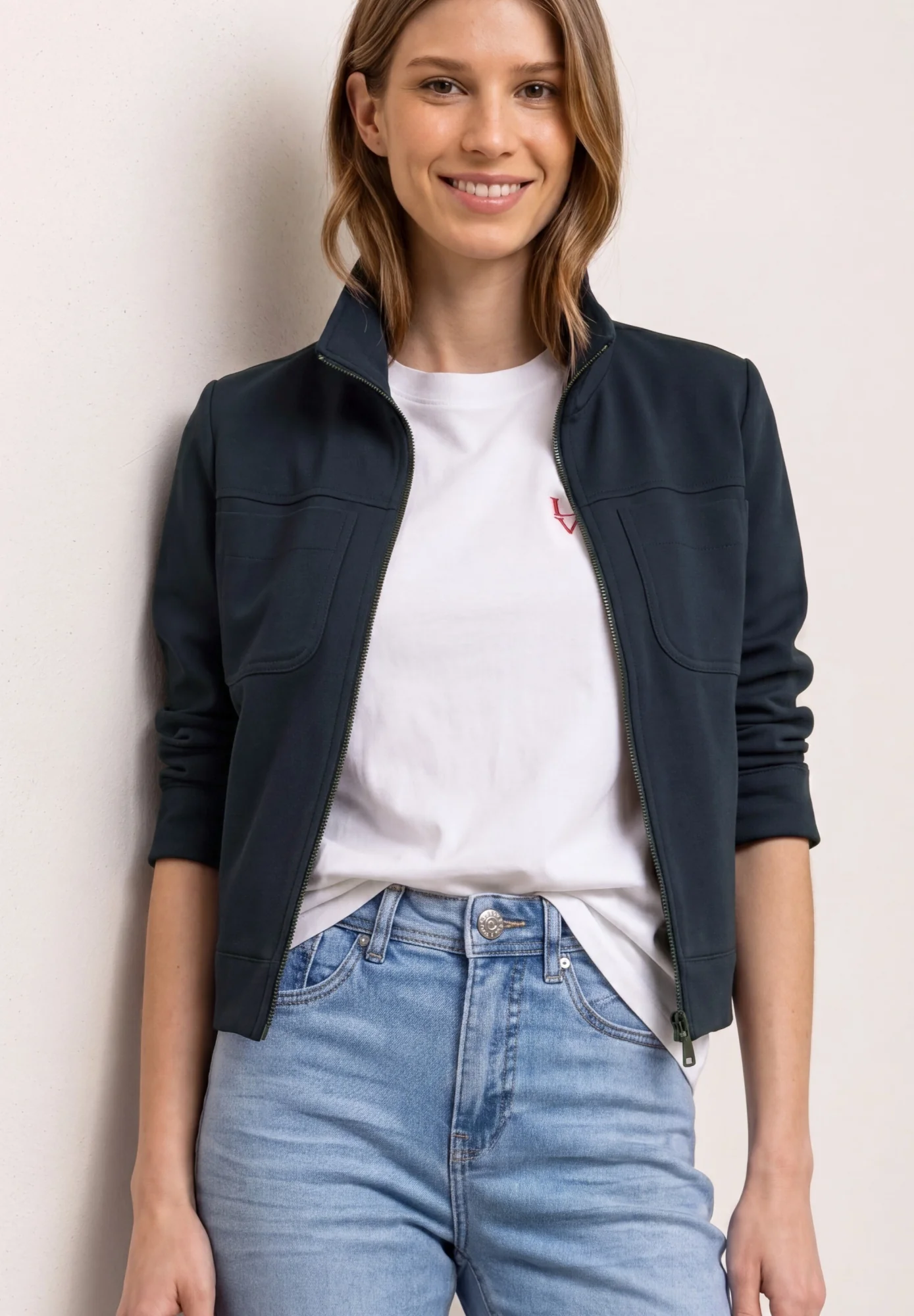 Jacke mit Zipper und Brusttaschen - Image 2