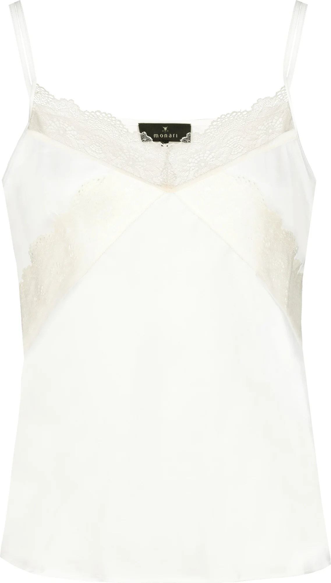 Satin Top mit Spitze